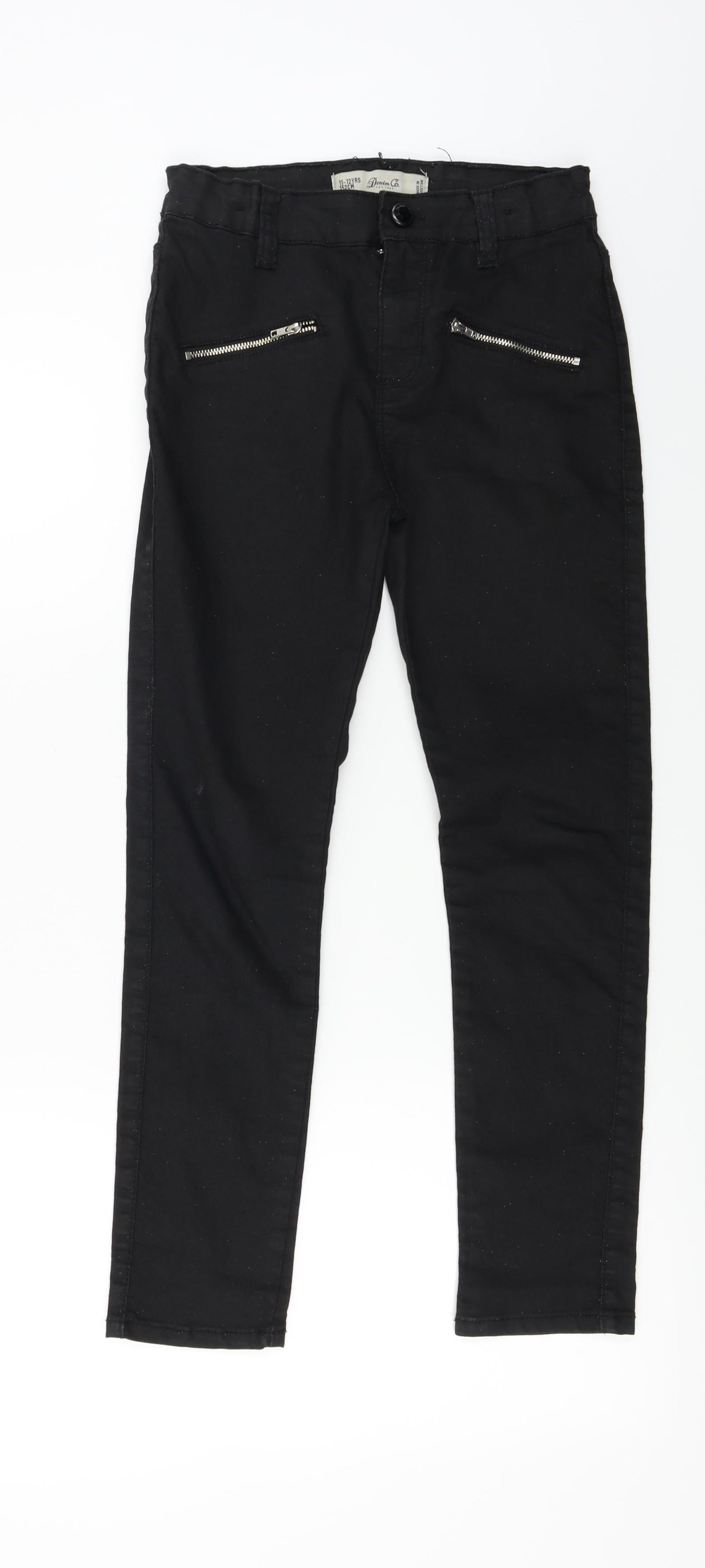 denim co Girls Black   Skinny Jeans Size 10-11 Years