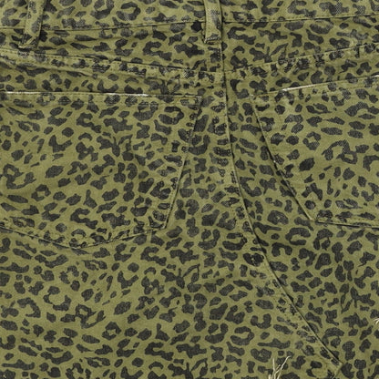 Zara  Womens Green Animal Print  A-Line Skirt Size XS
