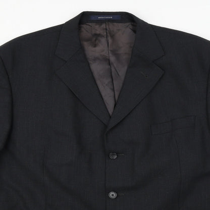 Mens UK Size L British Tailor Regular Grey Suit Jacket
