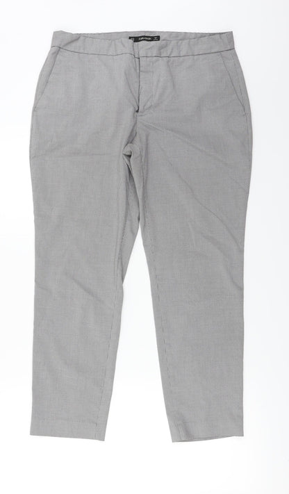 Womens UK Size 32 in Zara Regular Fit  Grey Trousers