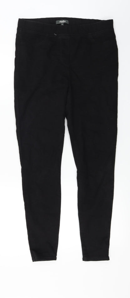 Studio Womens Black   Trousers  Size 10 L25 in