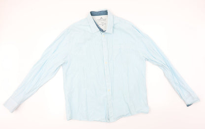 Mens UK Size XL Easy Blue  Button-Up Long Sleeve Casual Shirt