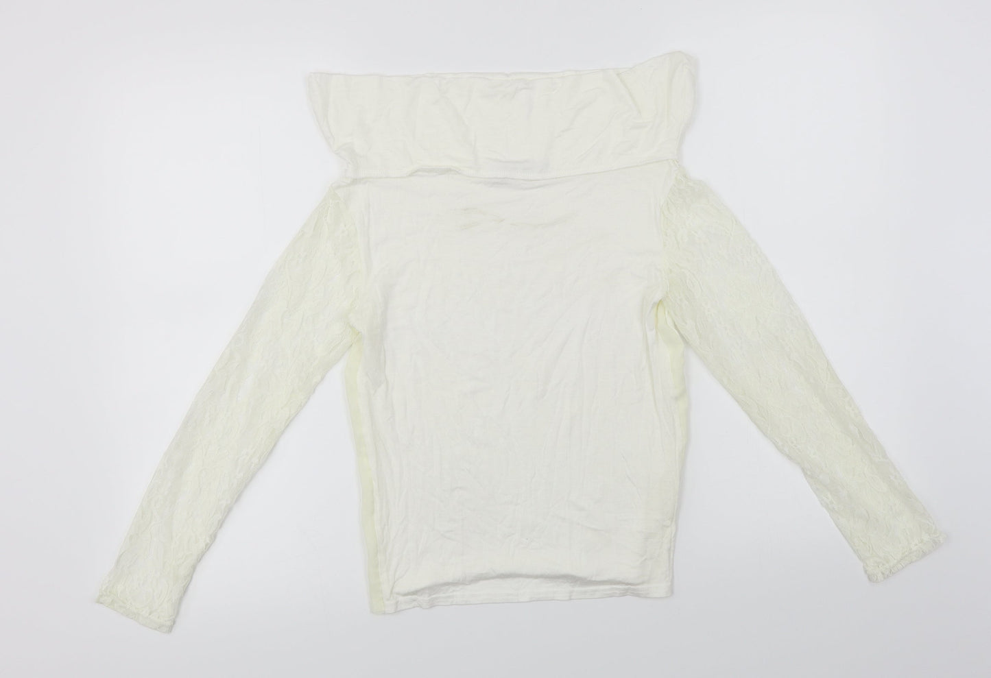 Womens UK Size 12 Atmosphere Ivory Basic Button-Up