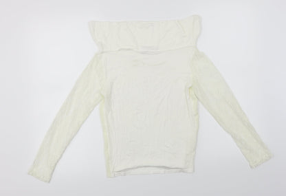 Womens UK Size 12 Atmosphere Ivory Basic Button-Up