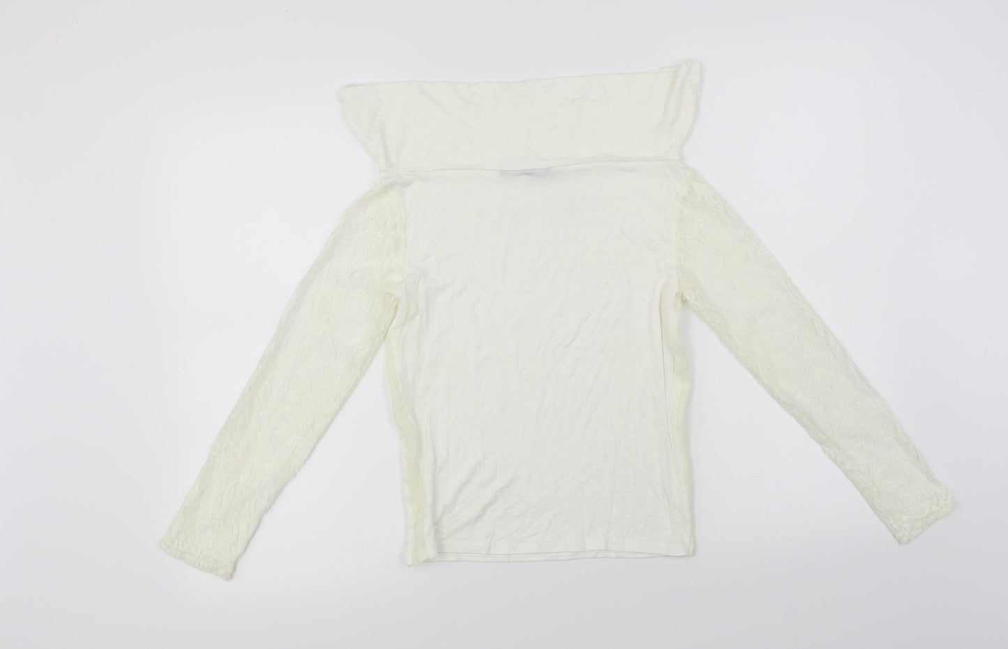 Womens UK Size 12 Atmosphere Ivory Basic Button-Up