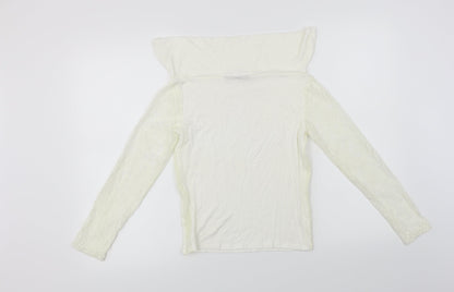 Womens UK Size 12 Atmosphere Ivory Basic Button-Up