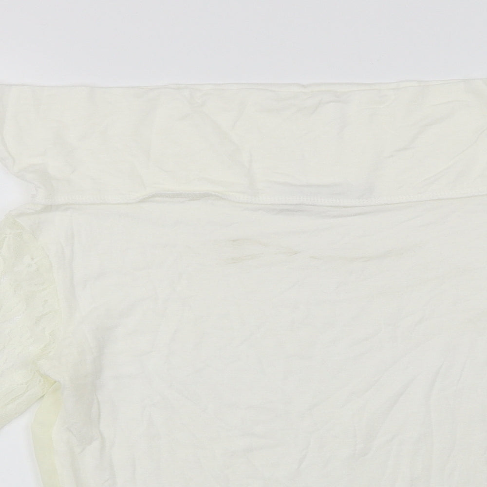 Womens UK Size 12 Atmosphere Ivory Basic Button-Up