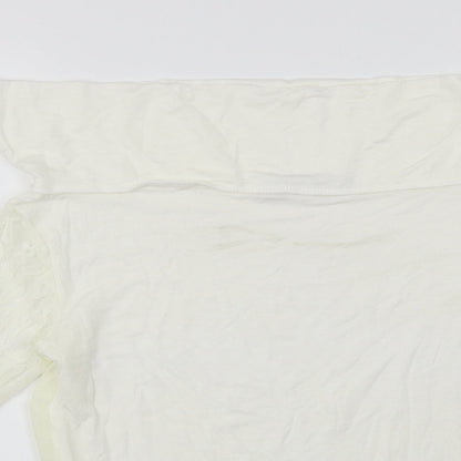 Womens UK Size 12 Atmosphere Ivory Basic Button-Up