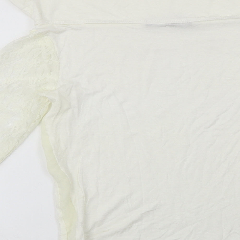Womens UK Size 12 Atmosphere Ivory Basic Button-Up