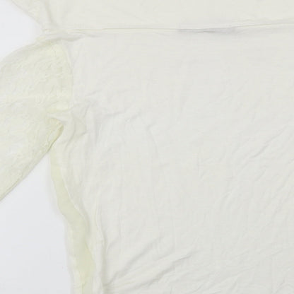 Womens UK Size 12 Atmosphere Ivory Basic Button-Up