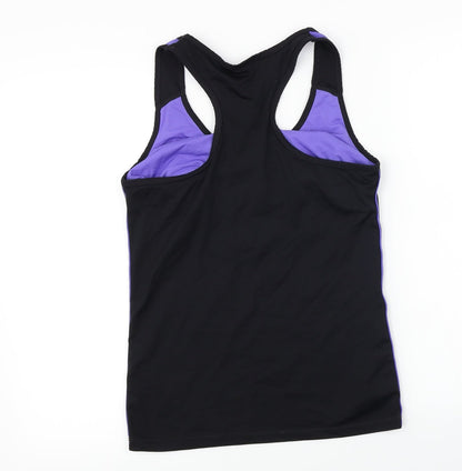 Womens UK Size 16 WORKOUT Black Basic T-Shirt
