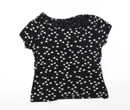 George  Womens Black   Basic T-Shirt Size 8