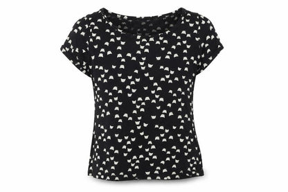 Womens UK Size 8 George Black Basic T-Shirt