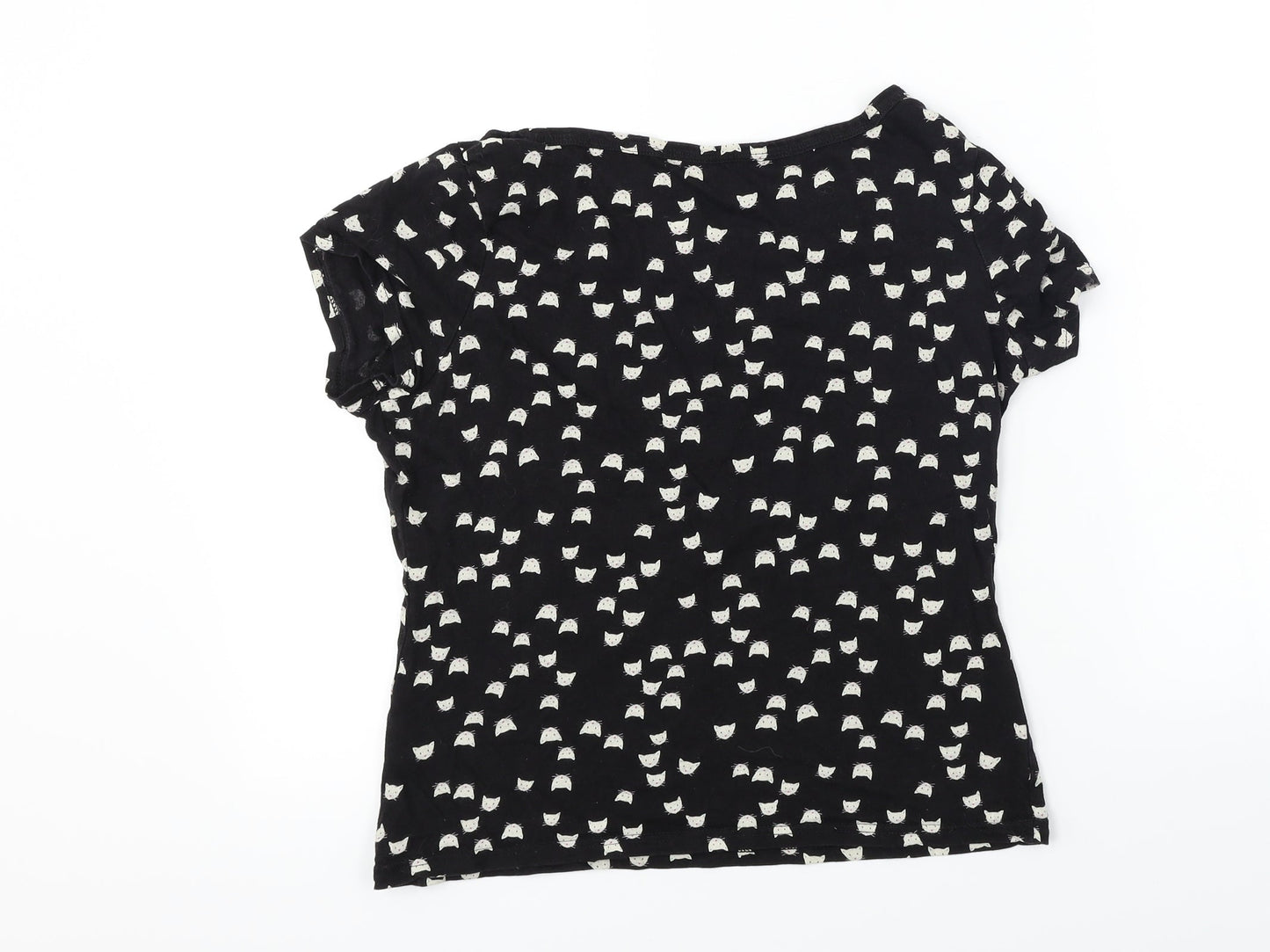 George  Womens Black   Basic T-Shirt Size 8