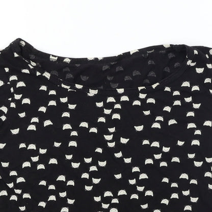 George  Womens Black   Basic T-Shirt Size 8