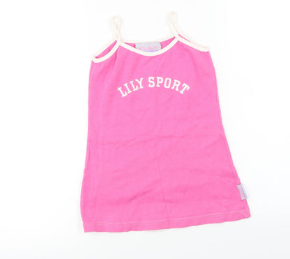 Lily sport  Girls Pink   Basic T-Shirt Size 5-6 Years