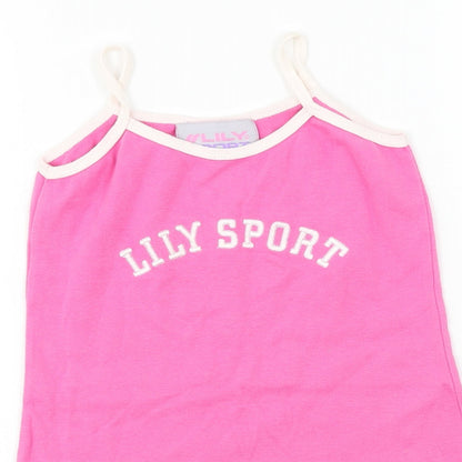 Lily sport  Girls Pink   Basic T-Shirt Size 5-6 Years