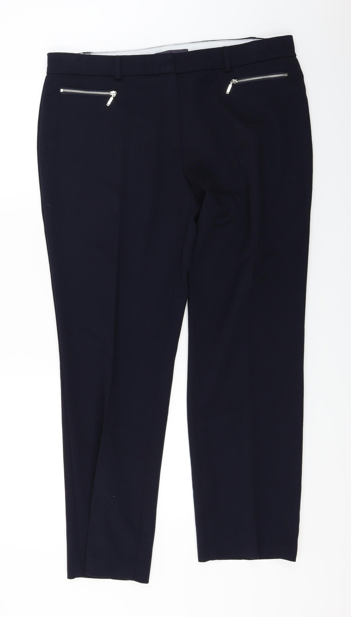 Womens UK Size 16 Marks and Spencer Regular Fit  Blue Trousers