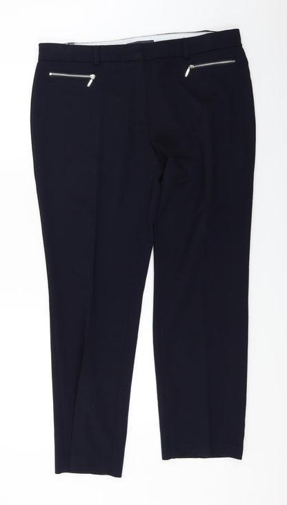 Womens UK Size 16 Marks and Spencer Regular Fit  Blue Trousers