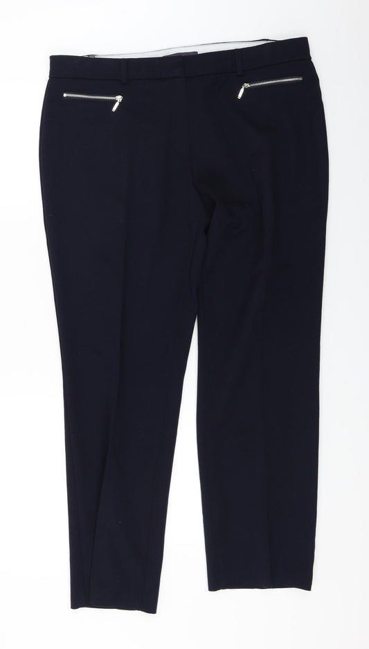 Womens UK Size 16 Marks and Spencer Regular Fit  Blue Trousers