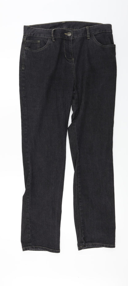 Womens UK Size 14 Marks and Spencer Regular Fit Skinny Grey Jeans