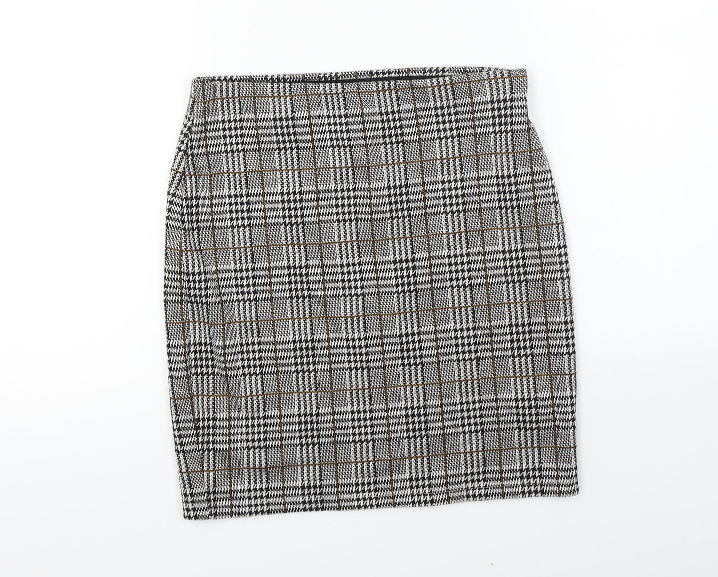 New Look  Womens Grey Check  Bandage Skirt Size 8