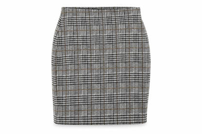 New Look  Womens Grey Check  Bandage Skirt Size 8