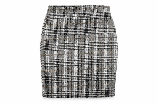 New Look  Womens Grey Check  Bandage Skirt Size 8
