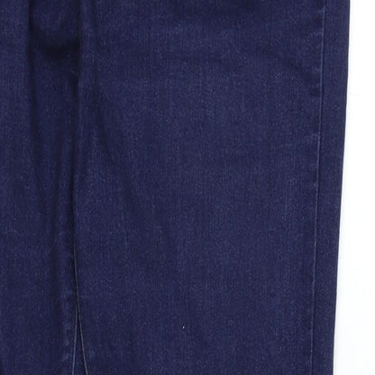 Womens UK Size 12 deniem & co Regular Fit  Blue Trousers