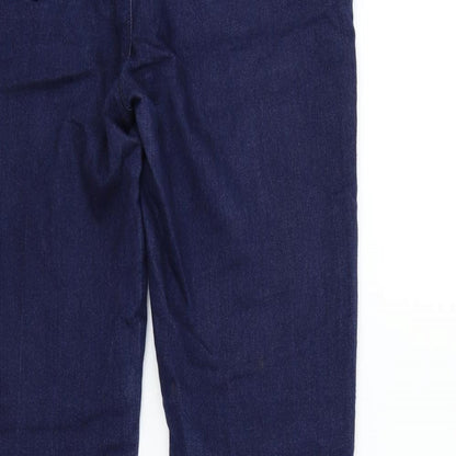 Womens UK Size 12 deniem & co Regular Fit  Blue Trousers