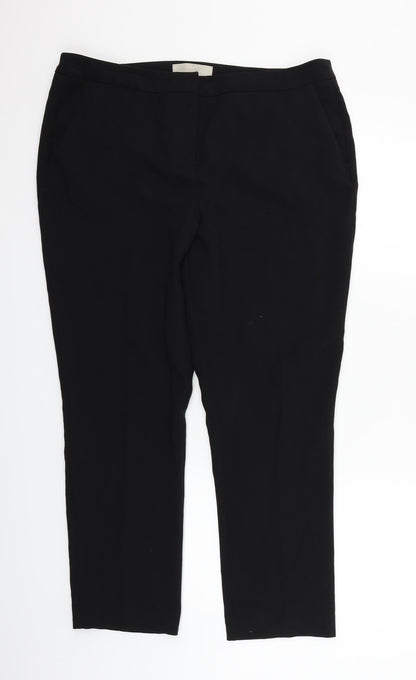 FWM Womens Black   Trousers  Size 16 L26 in