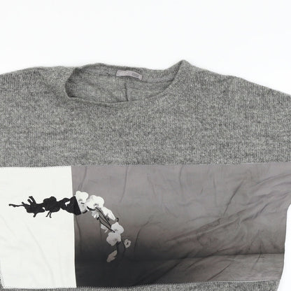 Zara Womens Grey   Pullover Jumper Size S