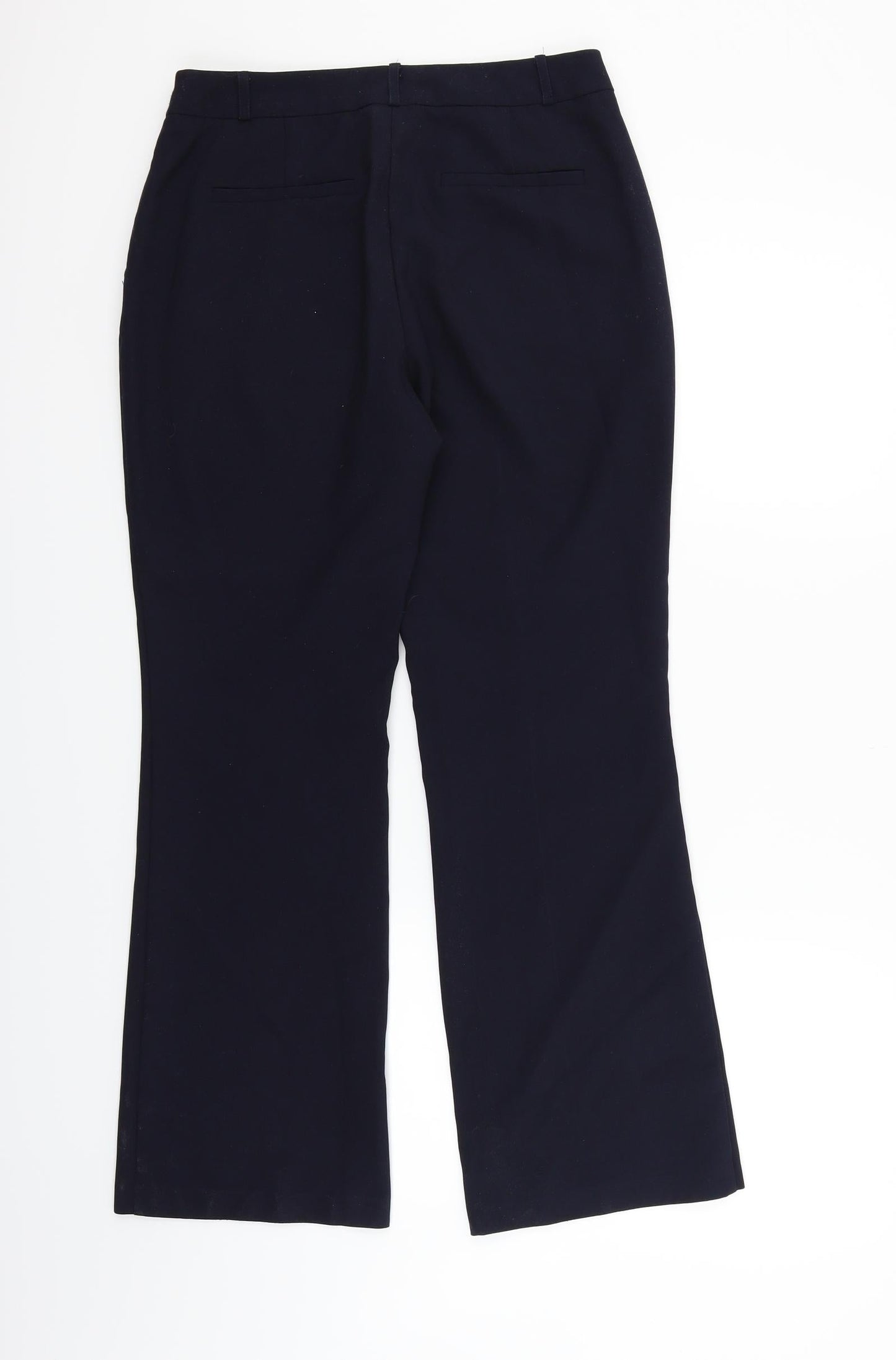 Womens UK Size 10 M&Co Regular Fit  Blue Trousers