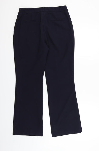Womens UK Size 10 M&Co Regular Fit  Blue Trousers