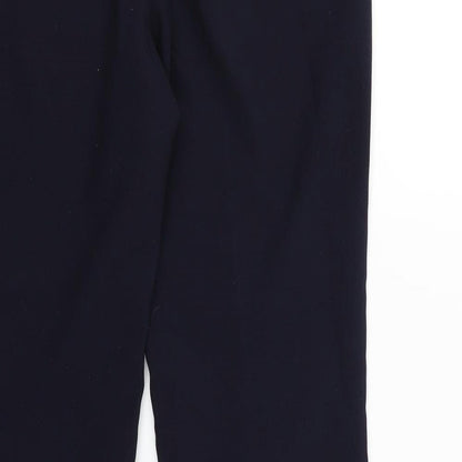 Womens UK Size 10 M&Co Regular Fit  Blue Trousers