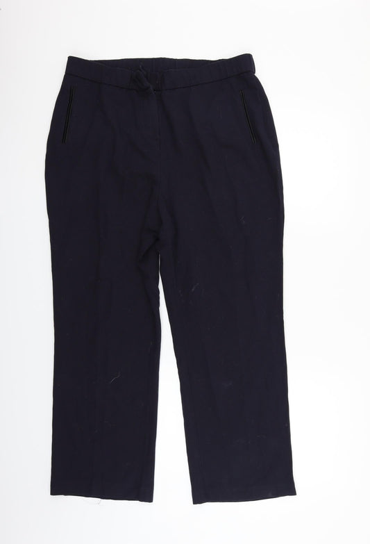 Womens UK Size 18 MAGI Regular Fit  Blue Trousers