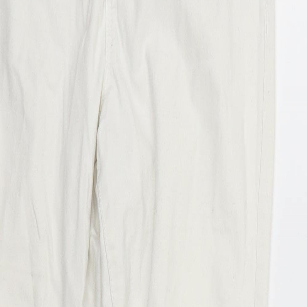 Womens UK Size 10 deniem & co Regular Fit  White Trousers