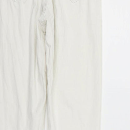Womens UK Size 10 deniem & co Regular Fit  White Trousers