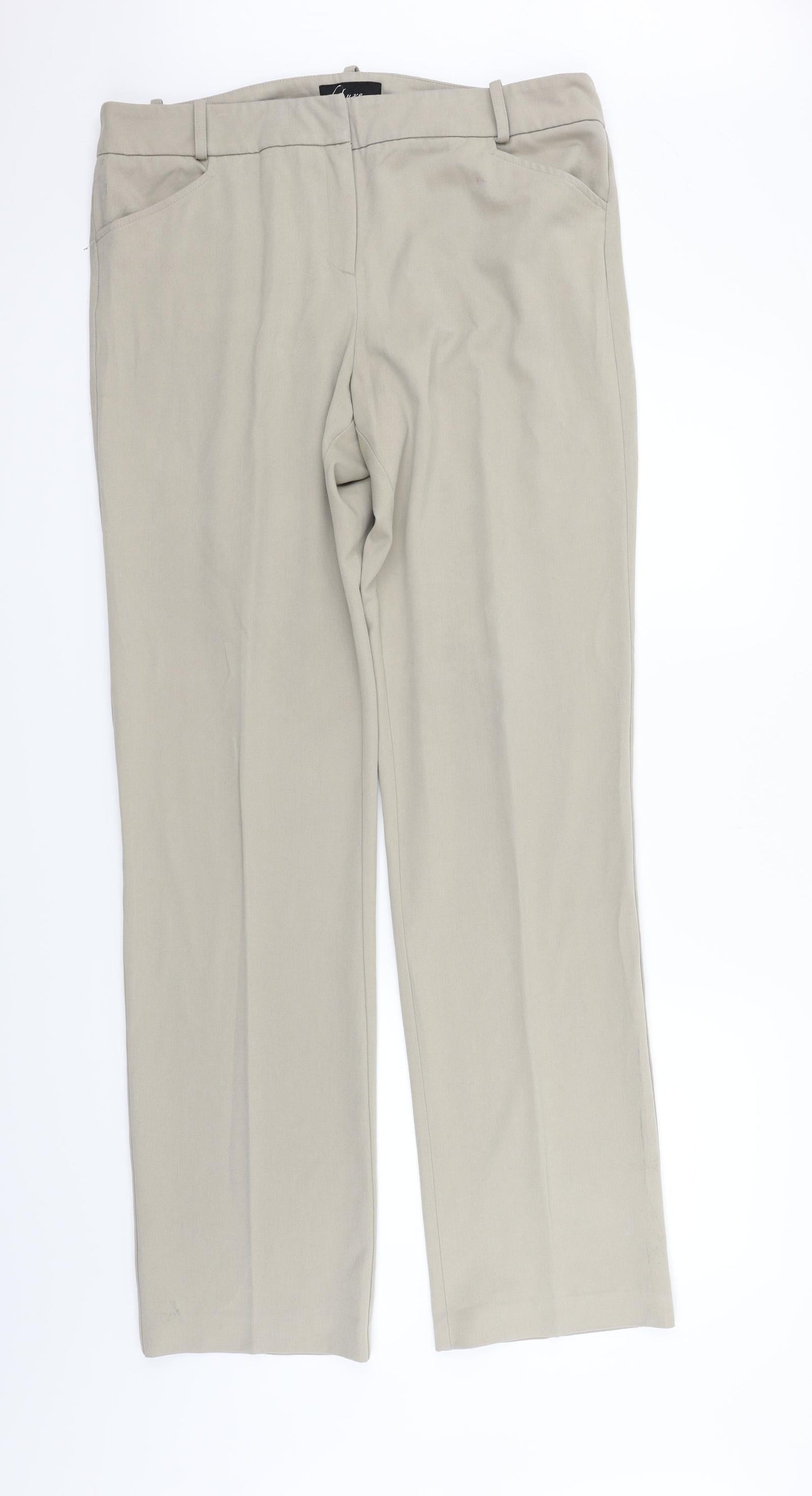 le luxe Womens Beige   Trousers  Size 16 L34 in