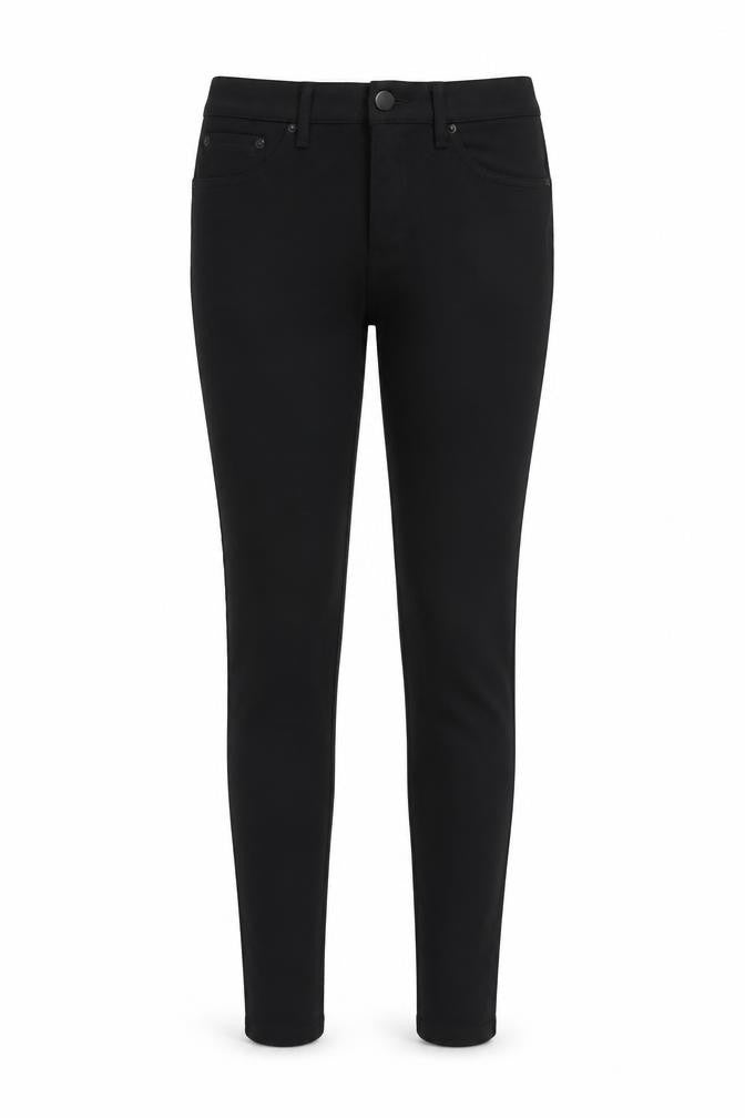 Denim & Co. Womens Black   Trousers  Size 14 L28 in