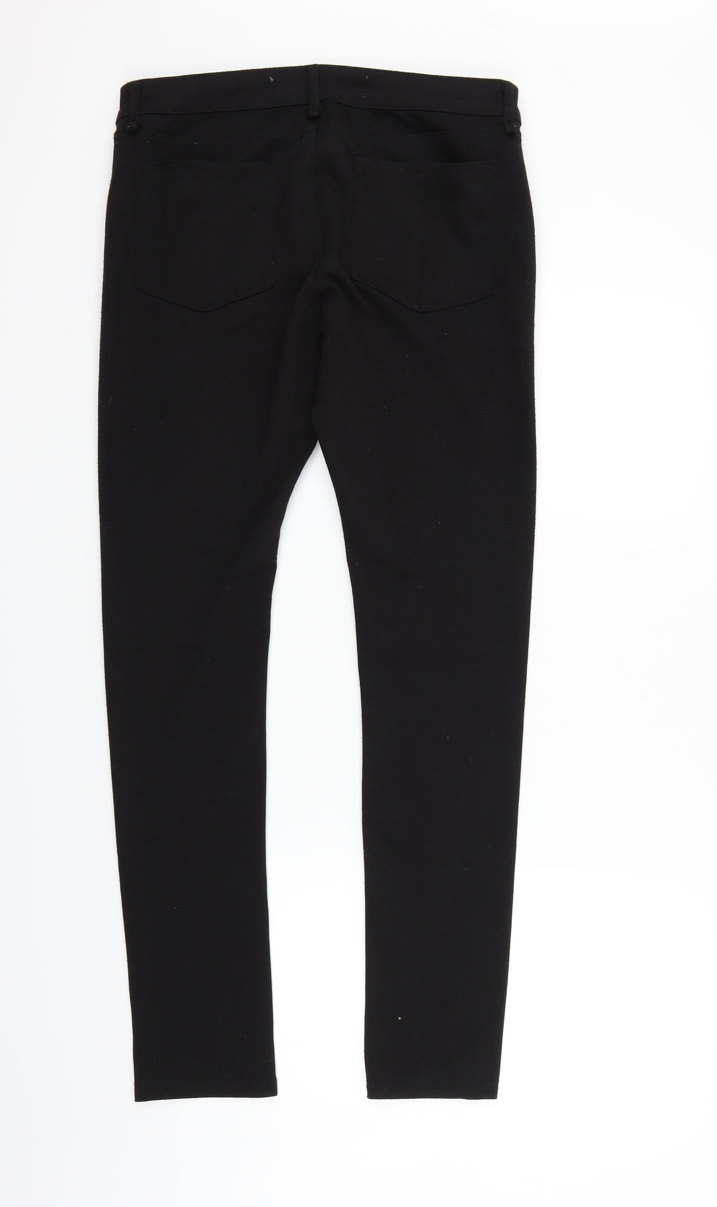Womens UK Size 14 deniem & co Regular Fit  Black Trousers