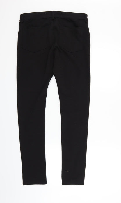 Womens UK Size 14 deniem & co Regular Fit  Black Trousers