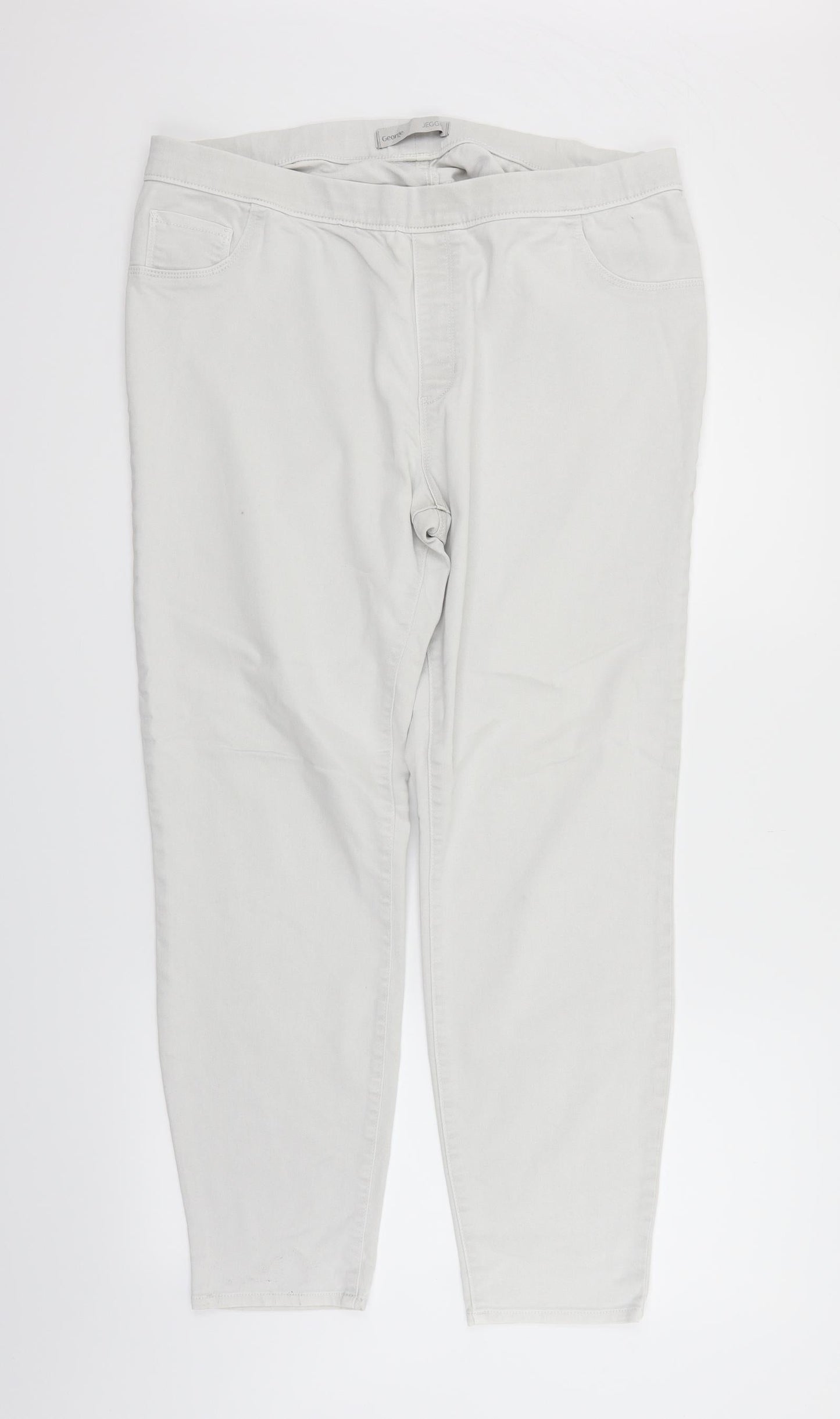 George Womens White   Trousers  Size 18 L27 in