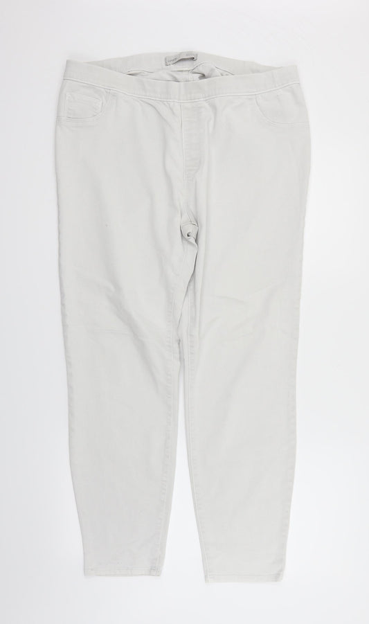 George Womens White   Trousers  Size 18 L27 in