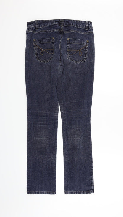 Debehams Womens Blue   Trousers  Size 12 L28 in