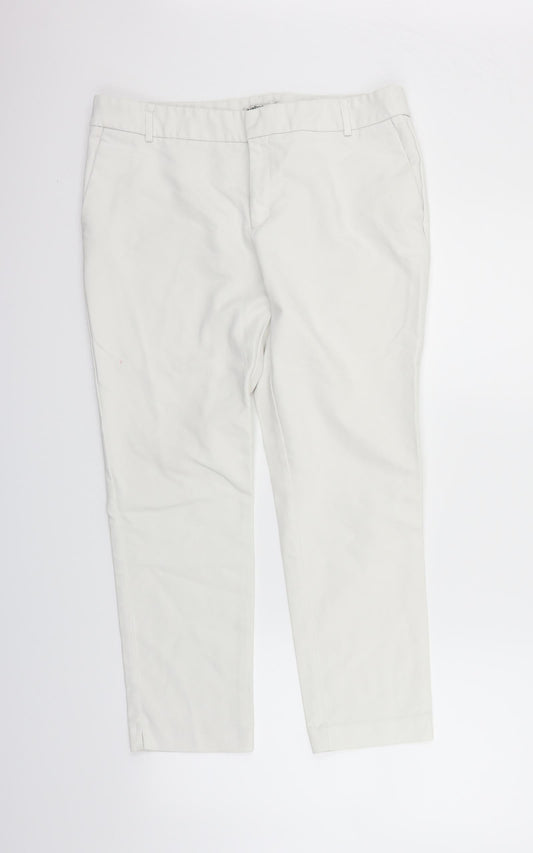 Stradivarius Womens White   Jegging Trousers Size 16 L27 in