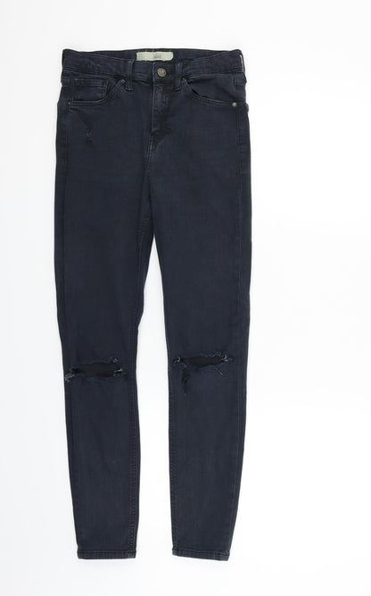 Womens UK Size S Topshop Regular Fit  Black Trousers