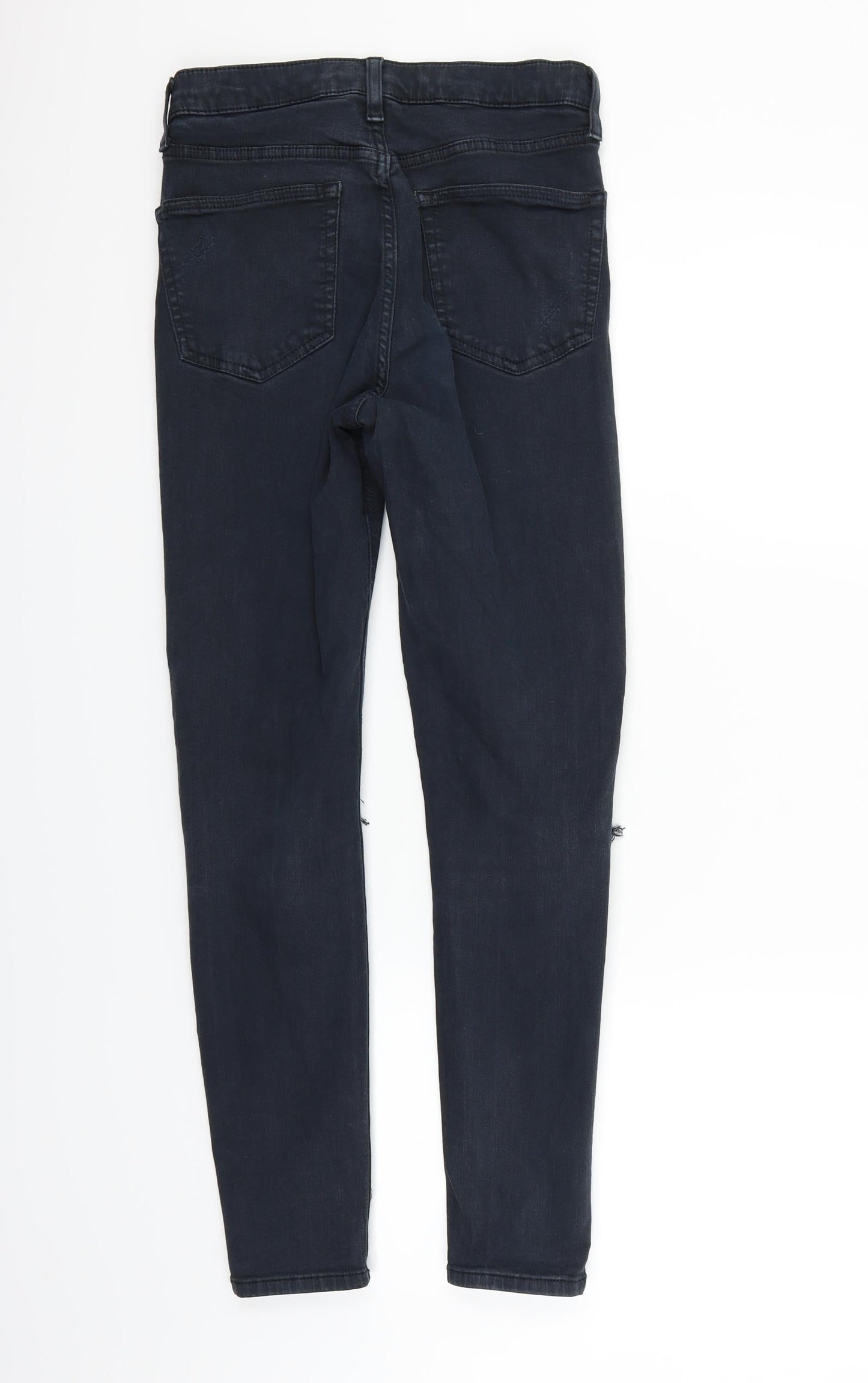 Womens UK Size S Topshop Regular Fit  Black Trousers