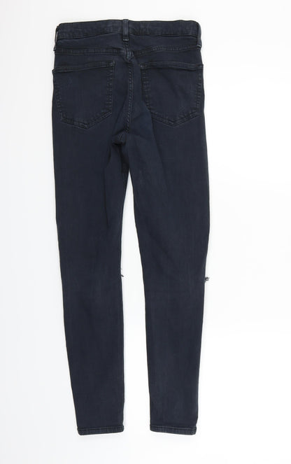 Womens UK Size S Topshop Regular Fit  Black Trousers