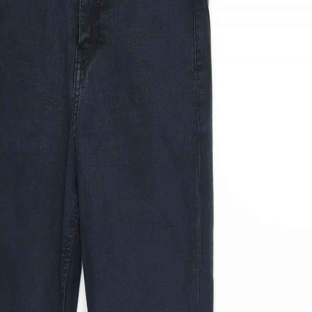 Womens UK Size S Topshop Regular Fit  Black Trousers
